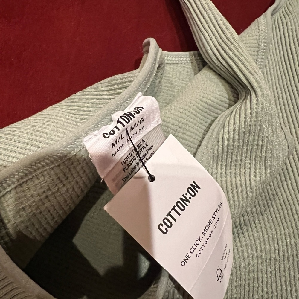 NWT Matcha Green Color Stacey Seamless Halter Neck Top - Picture 3 of 3
